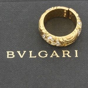 BVGALRI 18k gold rare 1989 Vintage diamond ring